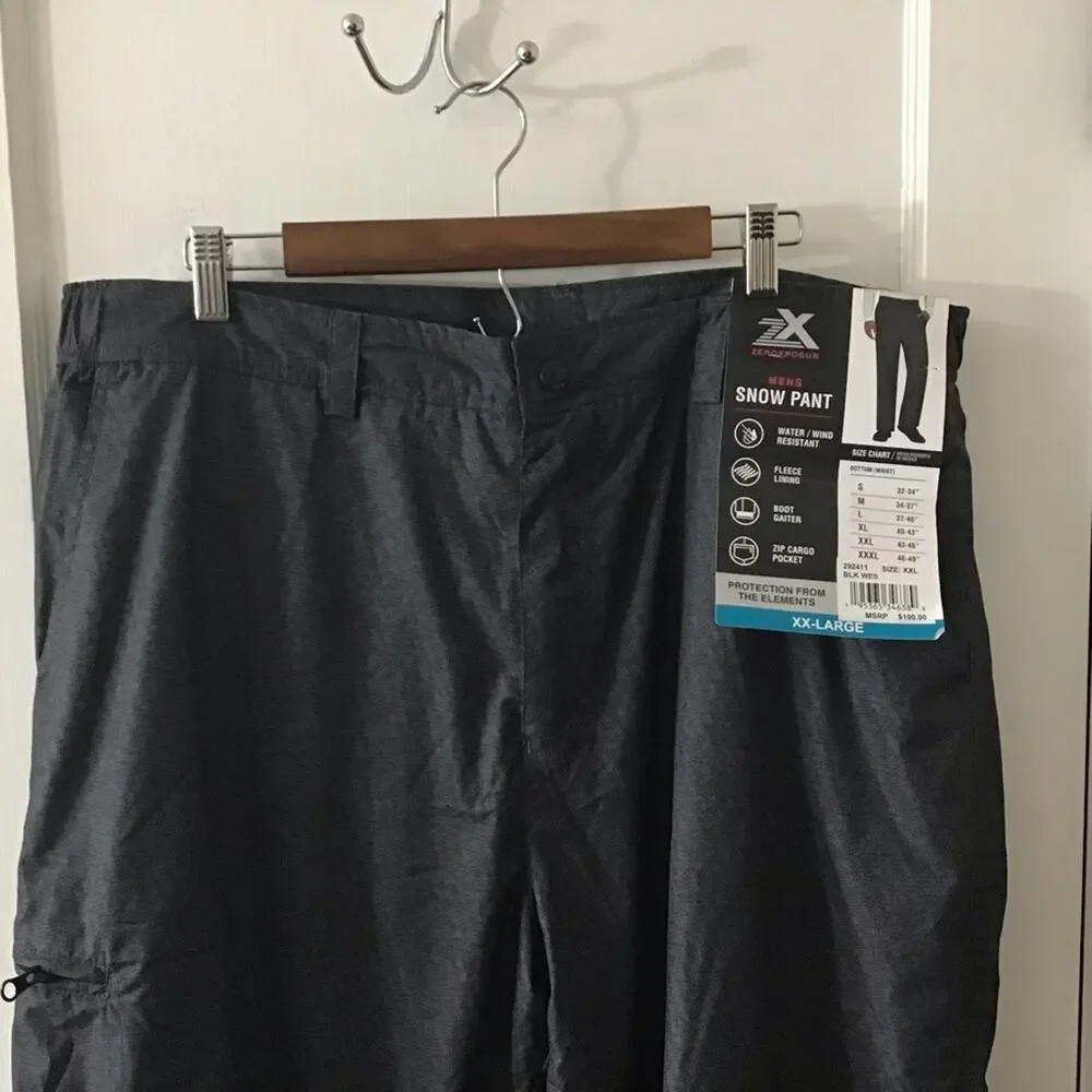 NWT ZeroXposur Black Men's Snow Pant XXL